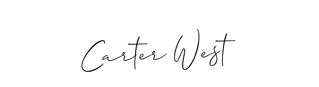 The best way (Allison_Script) to make a short signature is to pick only two or three words in your name. The name Carter West include a total of six letters. For converting this name. Carter West signature style 2 images and pictures png