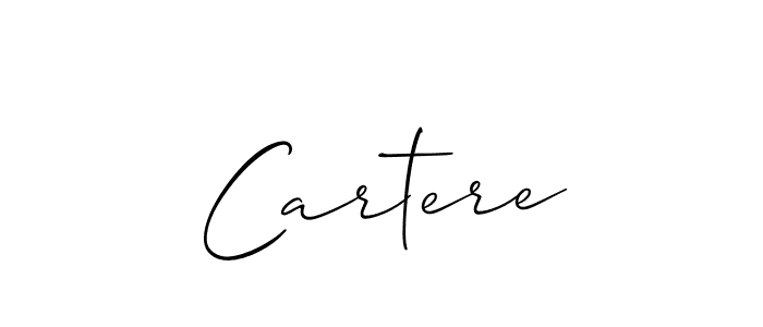 Use a signature maker to create a handwritten signature online. With this signature software, you can design (Allison_Script) your own signature for name Cartere. Cartere signature style 2 images and pictures png
