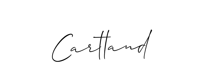 You should practise on your own different ways (Allison_Script) to write your name (Cartland) in signature. don't let someone else do it for you. Cartland signature style 2 images and pictures png