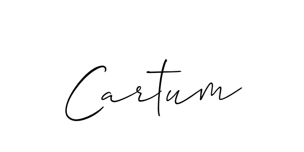 How to make Cartum signature? Allison_Script is a professional autograph style. Create handwritten signature for Cartum name. Cartum signature style 2 images and pictures png