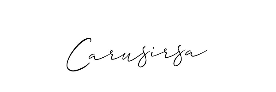 How to make Carusirsa name signature. Use Allison_Script style for creating short signs online. This is the latest handwritten sign. Carusirsa signature style 2 images and pictures png