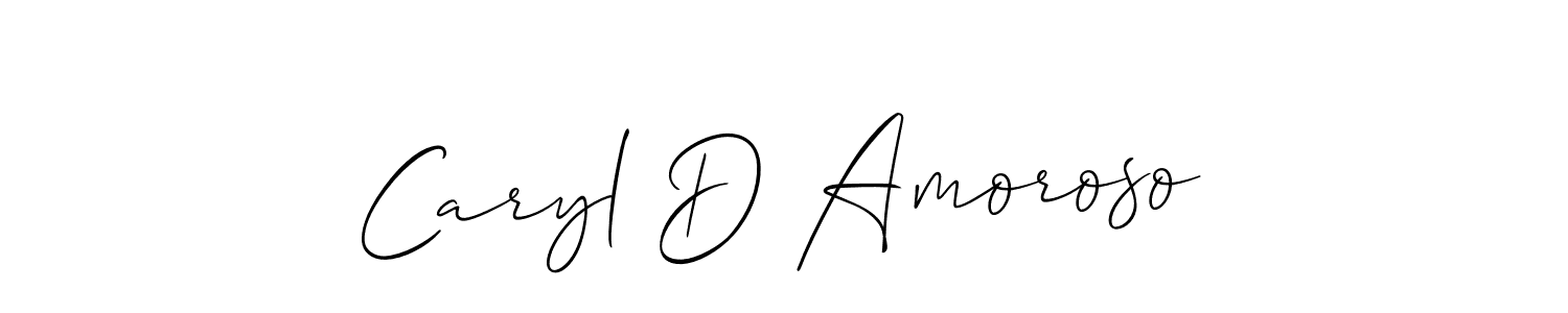 Design your own signature with our free online signature maker. With this signature software, you can create a handwritten (Allison_Script) signature for name Caryl D Amoroso. Caryl D Amoroso signature style 2 images and pictures png