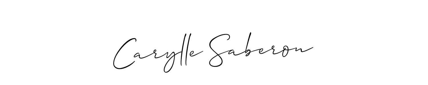 Carylle Saberon stylish signature style. Best Handwritten Sign (Allison_Script) for my name. Handwritten Signature Collection Ideas for my name Carylle Saberon. Carylle Saberon signature style 2 images and pictures png