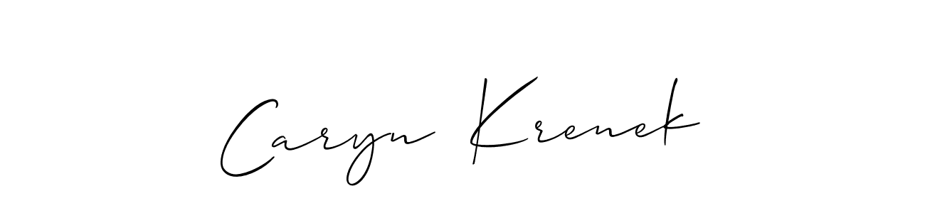 Make a beautiful signature design for name Caryn  Krenek. With this signature (Allison_Script) style, you can create a handwritten signature for free. Caryn  Krenek signature style 2 images and pictures png