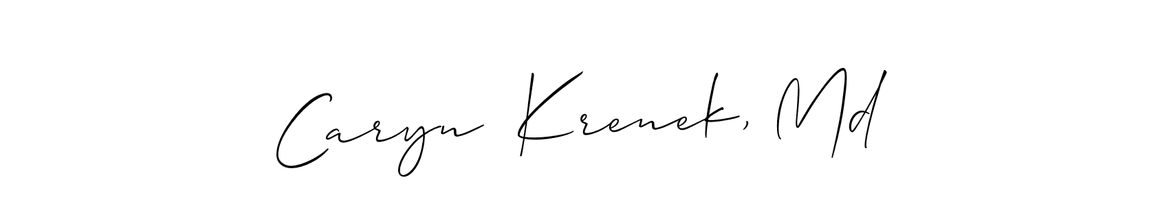 How to make Caryn  Krenek, Md signature? Allison_Script is a professional autograph style. Create handwritten signature for Caryn  Krenek, Md name. Caryn  Krenek, Md signature style 2 images and pictures png