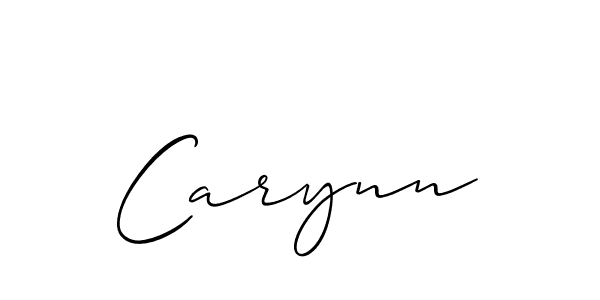 Design your own signature with our free online signature maker. With this signature software, you can create a handwritten (Allison_Script) signature for name Carynn. Carynn signature style 2 images and pictures png