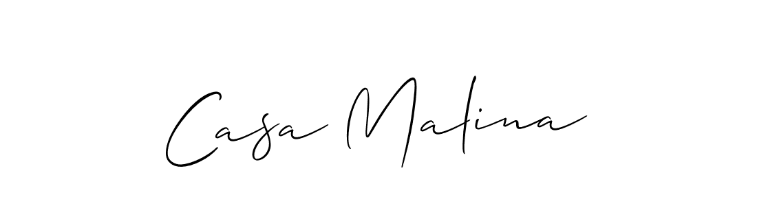 You should practise on your own different ways (Allison_Script) to write your name (Casa Malina) in signature. don't let someone else do it for you. Casa Malina signature style 2 images and pictures png