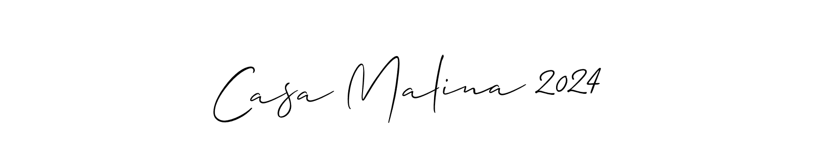 Make a beautiful signature design for name Casa Malina 2024. With this signature (Allison_Script) style, you can create a handwritten signature for free. Casa Malina 2024 signature style 2 images and pictures png