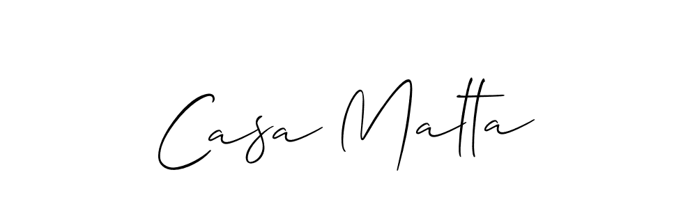 Casa Malta stylish signature style. Best Handwritten Sign (Allison_Script) for my name. Handwritten Signature Collection Ideas for my name Casa Malta. Casa Malta signature style 2 images and pictures png