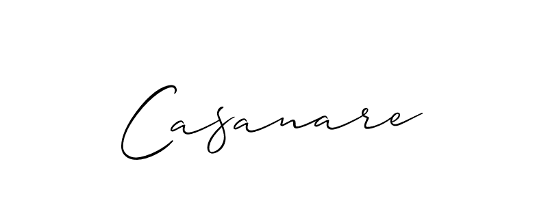 Use a signature maker to create a handwritten signature online. With this signature software, you can design (Allison_Script) your own signature for name Casanare. Casanare signature style 2 images and pictures png