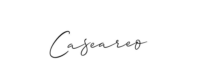 Use a signature maker to create a handwritten signature online. With this signature software, you can design (Allison_Script) your own signature for name Caseareo. Caseareo signature style 2 images and pictures png