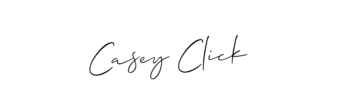 Design your own signature with our free online signature maker. With this signature software, you can create a handwritten (Allison_Script) signature for name Casey Click. Casey Click signature style 2 images and pictures png