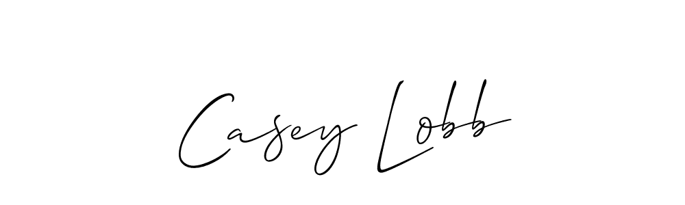 Allison_Script is a professional signature style that is perfect for those who want to add a touch of class to their signature. It is also a great choice for those who want to make their signature more unique. Get Casey Lobb name to fancy signature for free. Casey Lobb signature style 2 images and pictures png