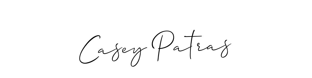 Make a beautiful signature design for name Casey Patras. With this signature (Allison_Script) style, you can create a handwritten signature for free. Casey Patras signature style 2 images and pictures png