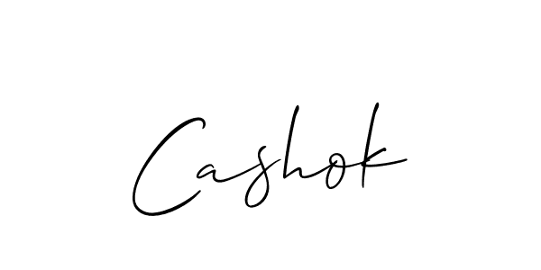 Allison_Script is a professional signature style that is perfect for those who want to add a touch of class to their signature. It is also a great choice for those who want to make their signature more unique. Get Cashok name to fancy signature for free. Cashok signature style 2 images and pictures png