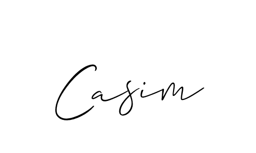 Make a beautiful signature design for name Casim. With this signature (Allison_Script) style, you can create a handwritten signature for free. Casim signature style 2 images and pictures png