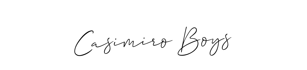Create a beautiful signature design for name Casimiro Boys. With this signature (Allison_Script) fonts, you can make a handwritten signature for free. Casimiro Boys signature style 2 images and pictures png