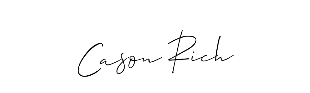 Design your own signature with our free online signature maker. With this signature software, you can create a handwritten (Allison_Script) signature for name Cason Rich. Cason Rich signature style 2 images and pictures png