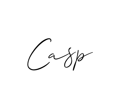 Use a signature maker to create a handwritten signature online. With this signature software, you can design (Allison_Script) your own signature for name Casp. Casp signature style 2 images and pictures png