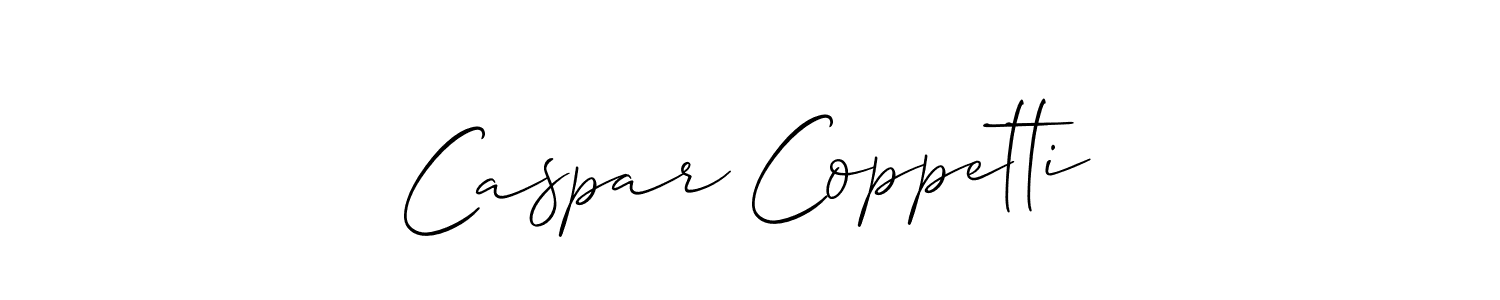 Also You can easily find your signature by using the search form. We will create Caspar Coppetti name handwritten signature images for you free of cost using Allison_Script sign style. Caspar Coppetti signature style 2 images and pictures png