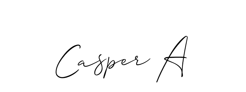 How to make Casper A signature? Allison_Script is a professional autograph style. Create handwritten signature for Casper A name. Casper A signature style 2 images and pictures png