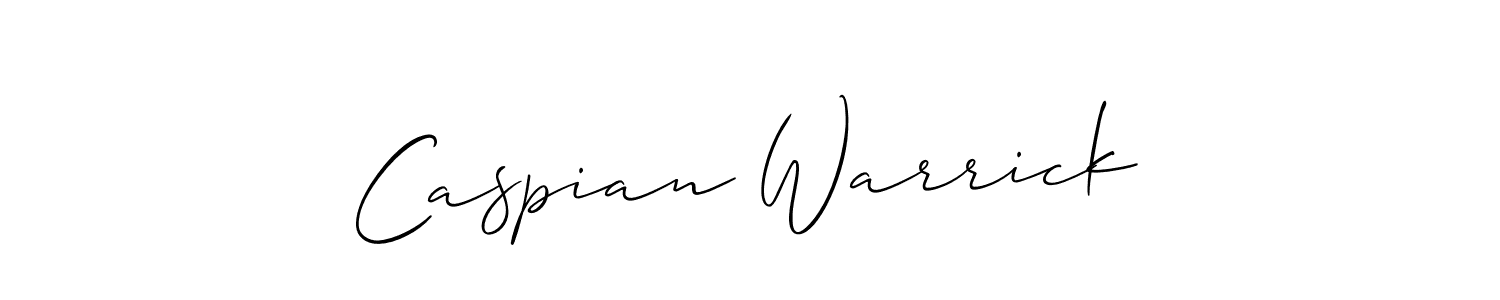 if you are searching for the best signature style for your name Caspian Warrick. so please give up your signature search. here we have designed multiple signature styles  using Allison_Script. Caspian Warrick signature style 2 images and pictures png