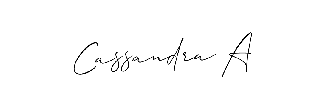 Create a beautiful signature design for name Cassandra A. With this signature (Allison_Script) fonts, you can make a handwritten signature for free. Cassandra A signature style 2 images and pictures png