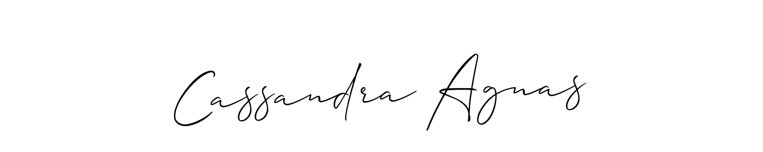 Also we have Cassandra Agnas name is the best signature style. Create professional handwritten signature collection using Allison_Script autograph style. Cassandra Agnas signature style 2 images and pictures png