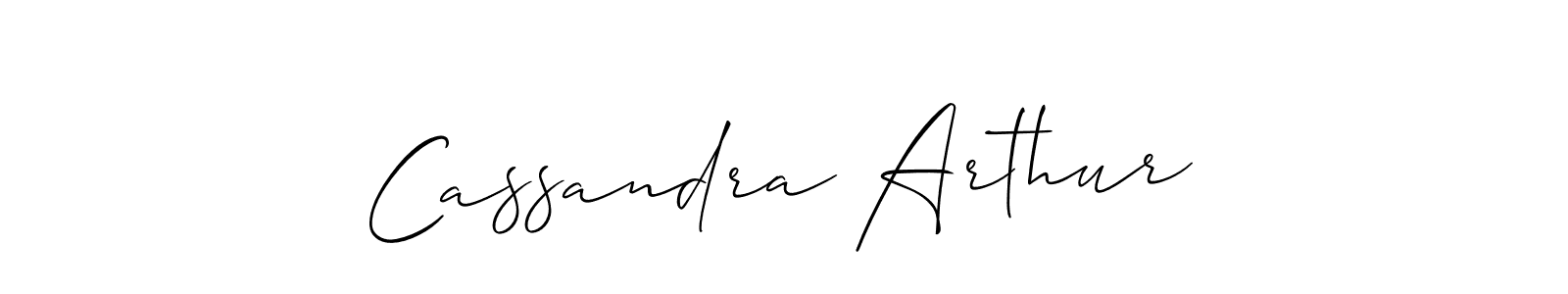 Use a signature maker to create a handwritten signature online. With this signature software, you can design (Allison_Script) your own signature for name Cassandra Arthur. Cassandra Arthur signature style 2 images and pictures png