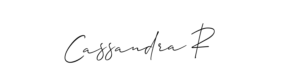 Make a beautiful signature design for name Cassandra R. With this signature (Allison_Script) style, you can create a handwritten signature for free. Cassandra R signature style 2 images and pictures png