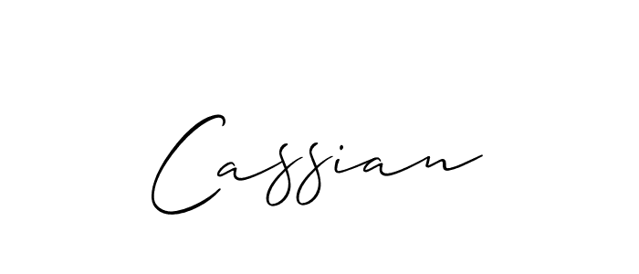 Make a beautiful signature design for name Cassian. With this signature (Allison_Script) style, you can create a handwritten signature for free. Cassian signature style 2 images and pictures png