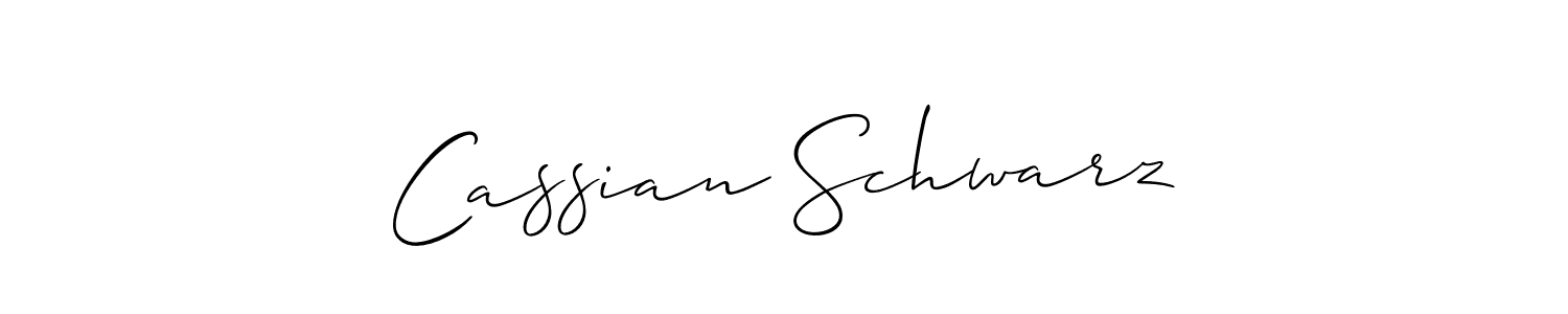 Design your own signature with our free online signature maker. With this signature software, you can create a handwritten (Allison_Script) signature for name Cassian Schwarz. Cassian Schwarz signature style 2 images and pictures png