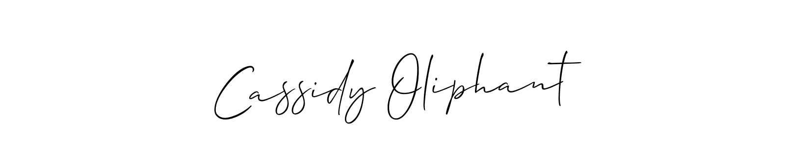 You should practise on your own different ways (Allison_Script) to write your name (Cassidy Oliphant) in signature. don't let someone else do it for you. Cassidy Oliphant signature style 2 images and pictures png