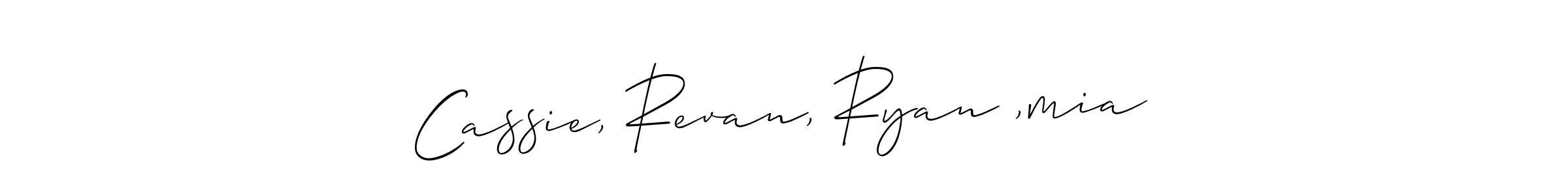 You should practise on your own different ways (Allison_Script) to write your name (Cassie, Revan, Ryan ,mia) in signature. don't let someone else do it for you. Cassie, Revan, Ryan ,mia signature style 2 images and pictures png