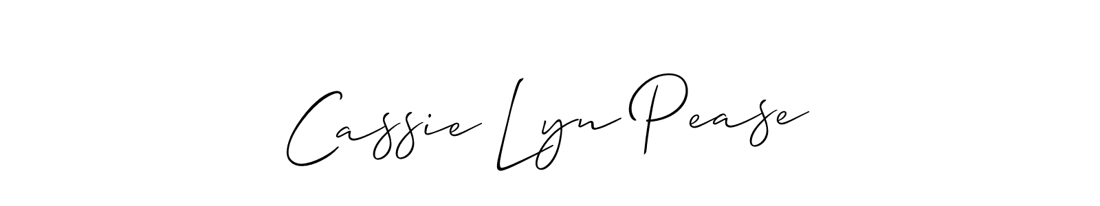 How to make Cassie Lyn Pease signature? Allison_Script is a professional autograph style. Create handwritten signature for Cassie Lyn Pease name. Cassie Lyn Pease signature style 2 images and pictures png