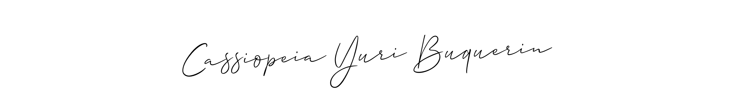 The best way (Allison_Script) to make a short signature is to pick only two or three words in your name. The name Cassiopeia Yuri Buquerin include a total of six letters. For converting this name. Cassiopeia Yuri Buquerin signature style 2 images and pictures png