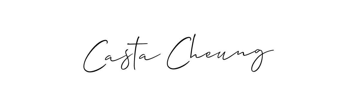 You should practise on your own different ways (Allison_Script) to write your name (Casta Cheung) in signature. don't let someone else do it for you. Casta Cheung signature style 2 images and pictures png