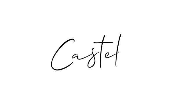 Use a signature maker to create a handwritten signature online. With this signature software, you can design (Allison_Script) your own signature for name Castel. Castel signature style 2 images and pictures png