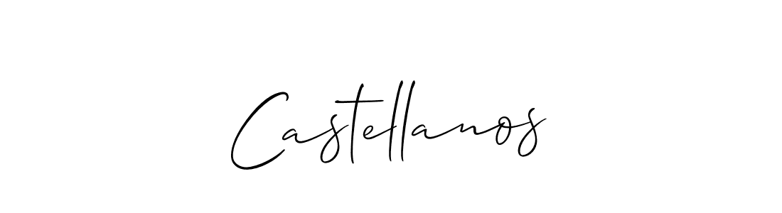 Make a beautiful signature design for name Castellanos. With this signature (Allison_Script) style, you can create a handwritten signature for free. Castellanos signature style 2 images and pictures png