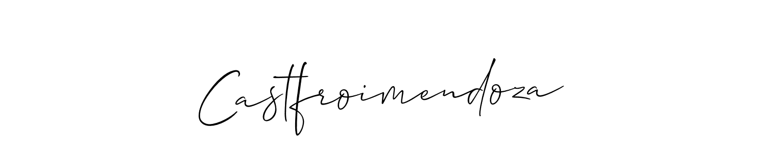 Design your own signature with our free online signature maker. With this signature software, you can create a handwritten (Allison_Script) signature for name Castfroimendoza. Castfroimendoza signature style 2 images and pictures png