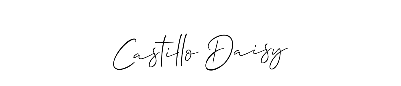 Allison_Script is a professional signature style that is perfect for those who want to add a touch of class to their signature. It is also a great choice for those who want to make their signature more unique. Get Castillo Daisy name to fancy signature for free. Castillo Daisy signature style 2 images and pictures png