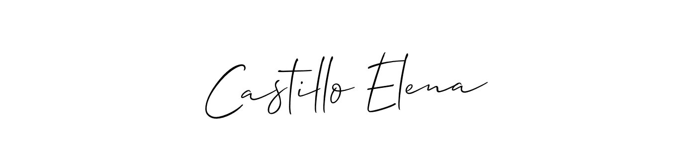 Make a beautiful signature design for name Castillo Elena. With this signature (Allison_Script) style, you can create a handwritten signature for free. Castillo Elena signature style 2 images and pictures png