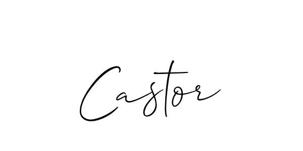 Castor stylish signature style. Best Handwritten Sign (Allison_Script) for my name. Handwritten Signature Collection Ideas for my name Castor. Castor signature style 2 images and pictures png