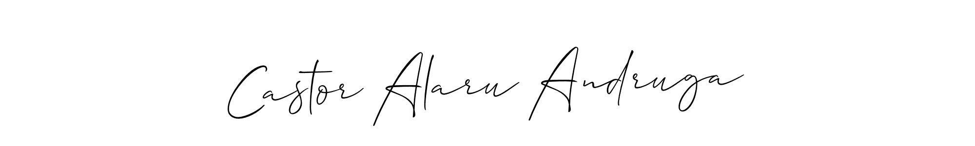Make a short Castor Alaru Andruga signature style. Manage your documents anywhere anytime using Allison_Script. Create and add eSignatures, submit forms, share and send files easily. Castor Alaru Andruga signature style 2 images and pictures png