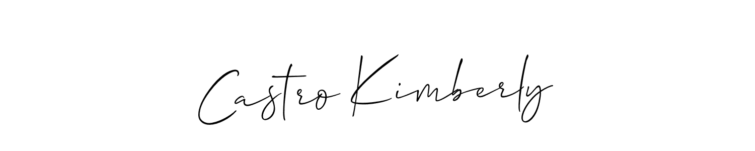 Similarly Allison_Script is the best handwritten signature design. Signature creator online .You can use it as an online autograph creator for name Castro Kimberly. Castro Kimberly signature style 2 images and pictures png