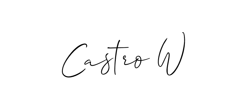 Make a short Castro W signature style. Manage your documents anywhere anytime using Allison_Script. Create and add eSignatures, submit forms, share and send files easily. Castro W signature style 2 images and pictures png