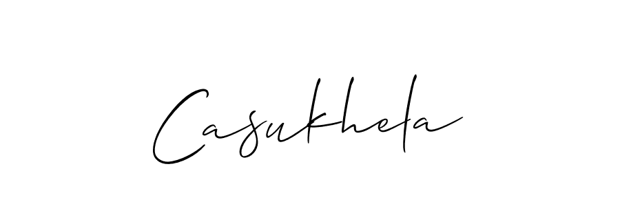 Use a signature maker to create a handwritten signature online. With this signature software, you can design (Allison_Script) your own signature for name Casukhela. Casukhela signature style 2 images and pictures png