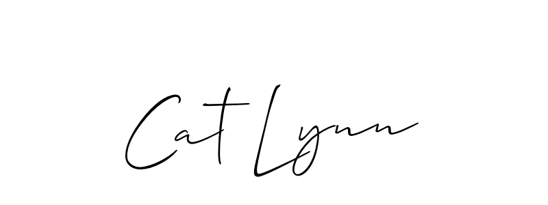 Allison_Script is a professional signature style that is perfect for those who want to add a touch of class to their signature. It is also a great choice for those who want to make their signature more unique. Get Cat Lynn name to fancy signature for free. Cat Lynn signature style 2 images and pictures png