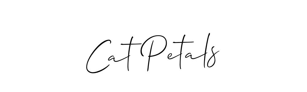 Make a beautiful signature design for name Cat Petals. With this signature (Allison_Script) style, you can create a handwritten signature for free. Cat Petals signature style 2 images and pictures png