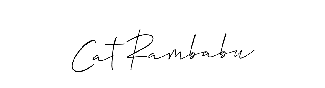 Also we have Cat Rambabu name is the best signature style. Create professional handwritten signature collection using Allison_Script autograph style. Cat Rambabu signature style 2 images and pictures png